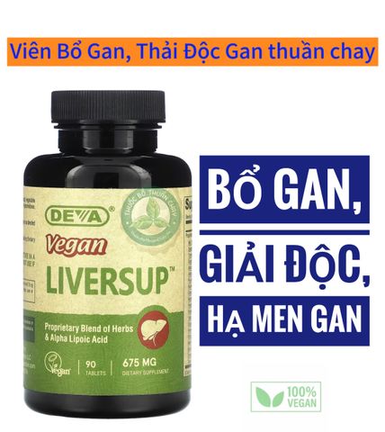  VEGAN - Viên uống thanh lọc, giải độc mát Gan DEVA Liversup Thuần Chay